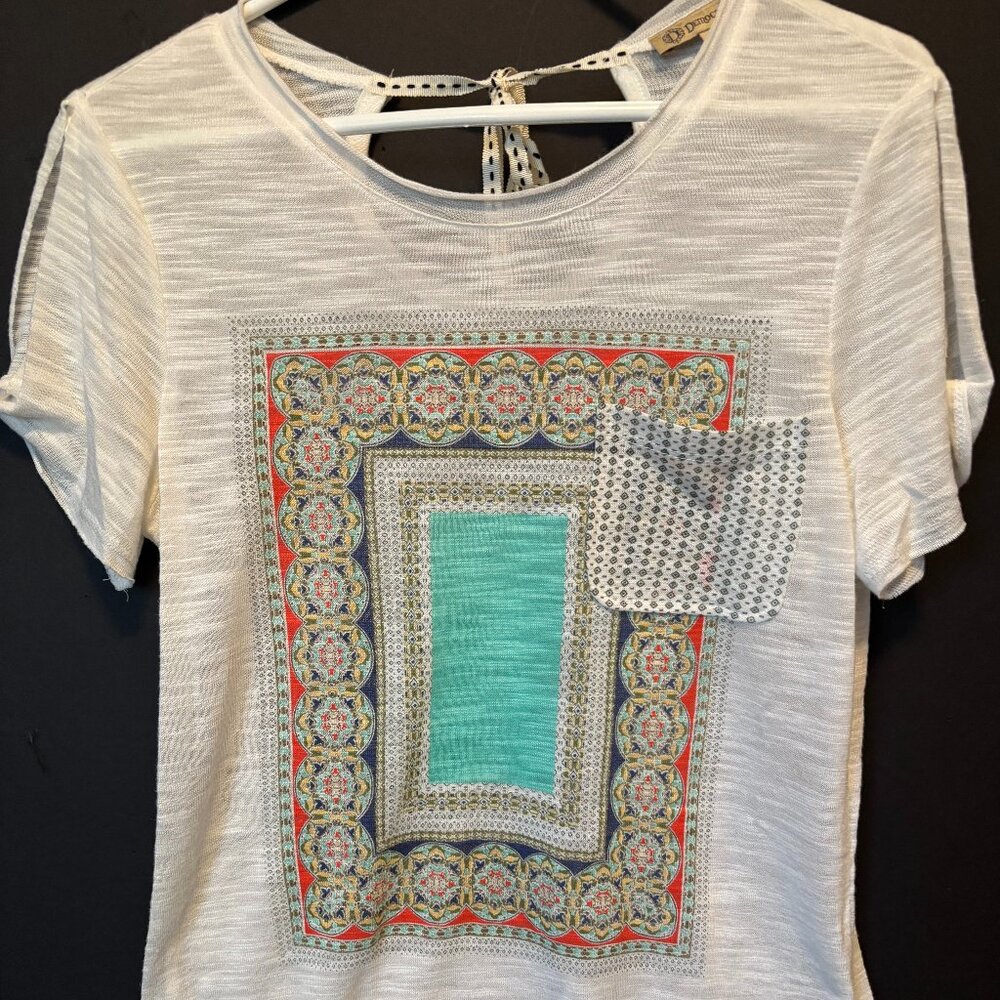 Democracy Women's Top Cream Design size small